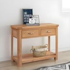 Clarion Console Table - 2 Drawer - Oak