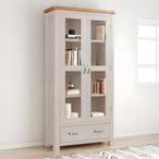 Clarion Display Cabinet - 2 Door - Oak and Grey