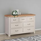 Clarion Chest - 3+4 Drawer - Wide - Oak and Grey