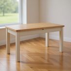 Clarion Dining Table - 4-8 Seater - 140cm-200cm - Butterfly Extending - Oak and Grey