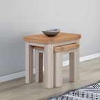 Clarion Nest of Tables - 2 - Oak and Grey