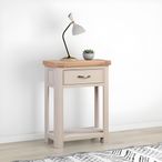 Clarion Console Table - 1 Drawer - Oak and Grey