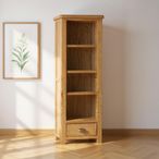 Janelle Bookcase - Narrow - Rustic Oak
