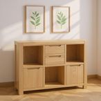 Carly Display Cabinet - 2 Door - Low - Oak