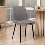 Becca Dining Chair - Set of 4 - Light Grey Fabric