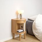 Paron Bedside Table - 1 Drawer - Oak