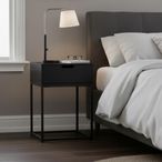 Mitra Bedside Table - 1 Drawer - Black