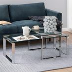 Katrine Coffee Table - Clear Glass - Set of 2