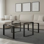 Katrine Coffee Table - Smoked Glass - Set of 2