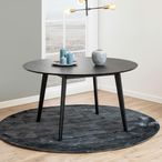 Roxby Round Dining Table - 6 Seater - 140cm - Black