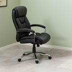 Benson Office Chair - Black Faux Leather