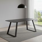 Antalya Dining Table - 6 Seater - 180cm - Matt Black Ceramic