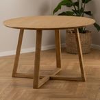 Malika Round Dining Table - 4 Seater - 120cm - Oak