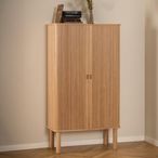 Langley Hall Cabinet - 2 Door - Fluted - Oak