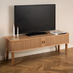 Langley TV Unit - 2 Door - Fluted - Oak