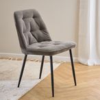 Brooke Dining Chair - Set of 2 - Taupe Boucle Fabric