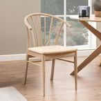 Cassandra Dining Chair - Set of 2 - Oak - Spindle Curved Back