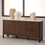 Southampton Sideboard - 2 Door - Large - 160cm - Ceramic Top - Dark Oak