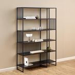 Strington Wide Bookcase - Black Marble Effect