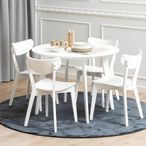 Roxby Round Dining Set - 4 Seater - 105cm - White