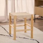 Alvin Stool - Off White - Weaved - Square