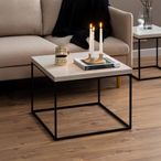 Barossa Coffee Table - Square - Travertine Effect