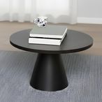 Soli Coffee Table - Round - Black Ceramic - Small