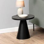 Soli Side Table - Round - Black Ceramic