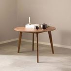 Roxby Round Dining Table - 2 Seater - 105cm - Walnut