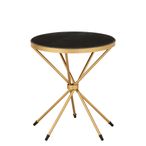Templar Side Table - Round - Black Marble and Gold