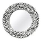 Templar Wall Mirror - Round - Silver Beaded