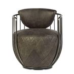 Hoxton Swivel Chair - Ebony Leather