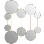 Hana Wall Mirror - Round with Gold Frame