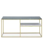 Nirav Console Table - Marble with Gold Base