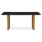 Varana Dining Table - 6 Seater - 180cm - Black Marble with Gold Base