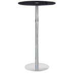 Adam Bar Table - Black Glass - Round