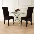 Afton Dining Table - 2 Seater - 90cm - Round - Clear Glass