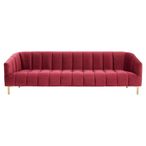 Bella Sofa - 3 Seater - Wine Velvet Fabric