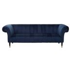 Siena Sofa - 3 Seater - Chesterfield - Midnight Blue Velvet Fabric
