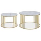 Jodie Side Tables - Set of 2 - White Marble Round