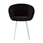 Vogue Dining Chair - Black Velvet Fabric
