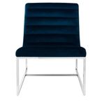 Vogue Cocktail Chair - Midnight Blue Velvet Fabric