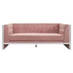 Vogue Sofa - 3 Seater - Pink Velvet Fabric