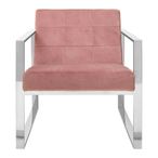 Vogue Cocktail Chair - Pink Velvet Fabric