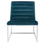 Vogue Cocktail Chair - Teal Velvet Fabric