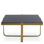 Alana Coffee Table - Black Glass and Gold Square - Variation Available