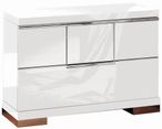Asti Bedside Cabinet - 2 Drawer - White Gloss