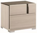 Teodora Bedside Cabinet - 2 Drawer - Cream Gloss