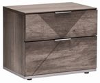 Favignana Bedside Cabinet - 2 Drawer - Rim Oak