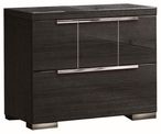Versilia Bedside Cabinet - 2 Drawer - Black
